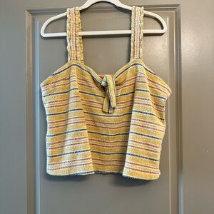 Madewell Texture & Thread Yellow Stripe Tank- sz XL